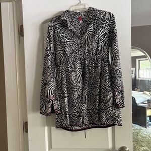 Josie zebra pattern cover up/tunic